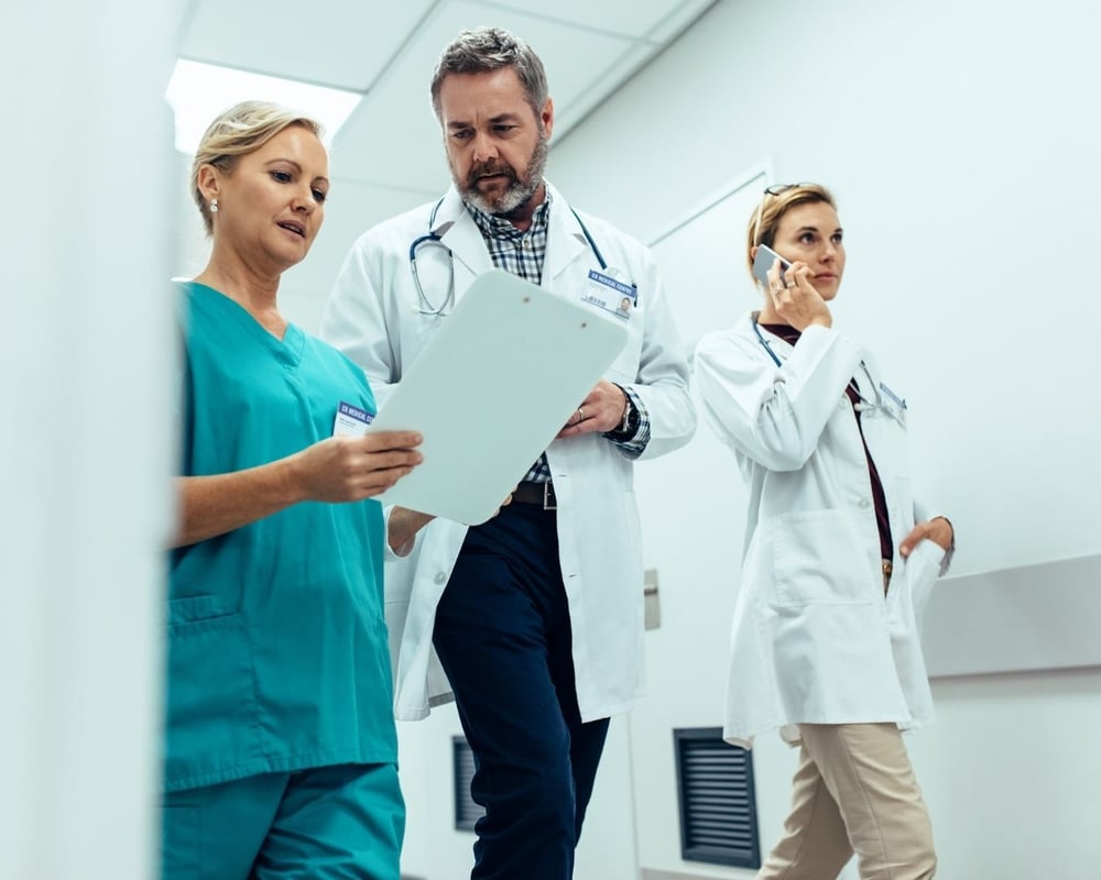 Medische professionals in gesprek