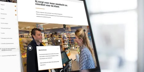 scherm met elearning platform van trekpleister