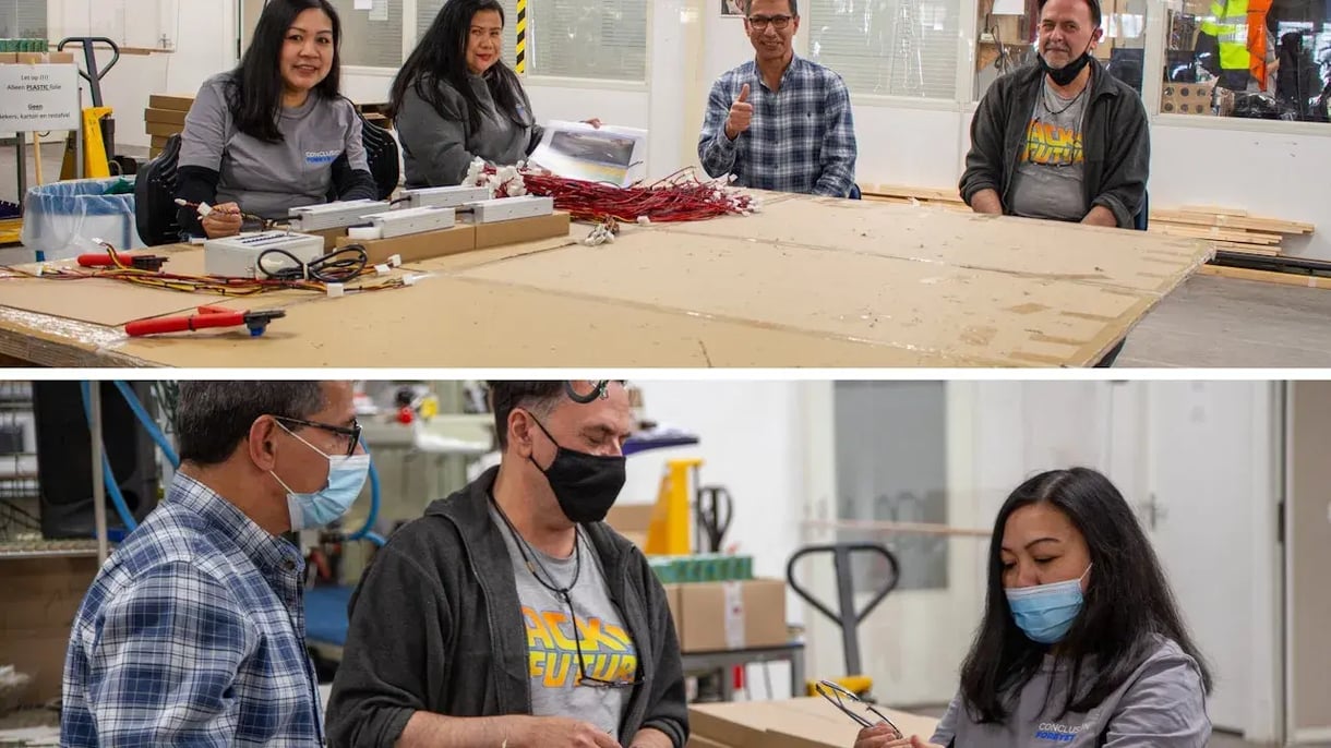 Collega's van Conclusion ForeyeT bezig met hun werkzaamheden