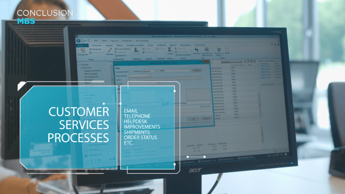 Computer monitor met informatie 