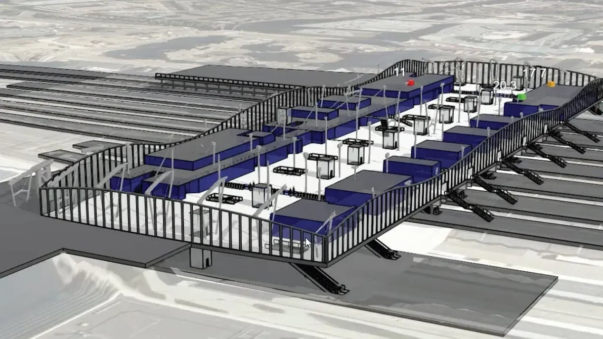 Illustration of a Railway station