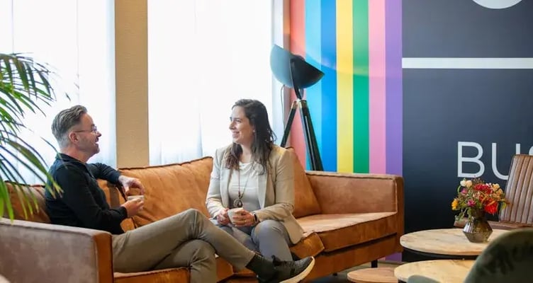 Colleagues on the couch.