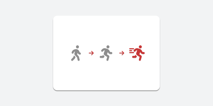 Illustratie rennende mannetjes