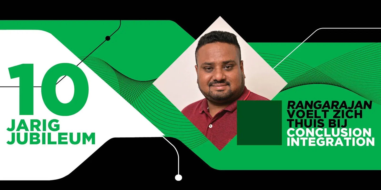 Foto met quote 10 jarig jubileum