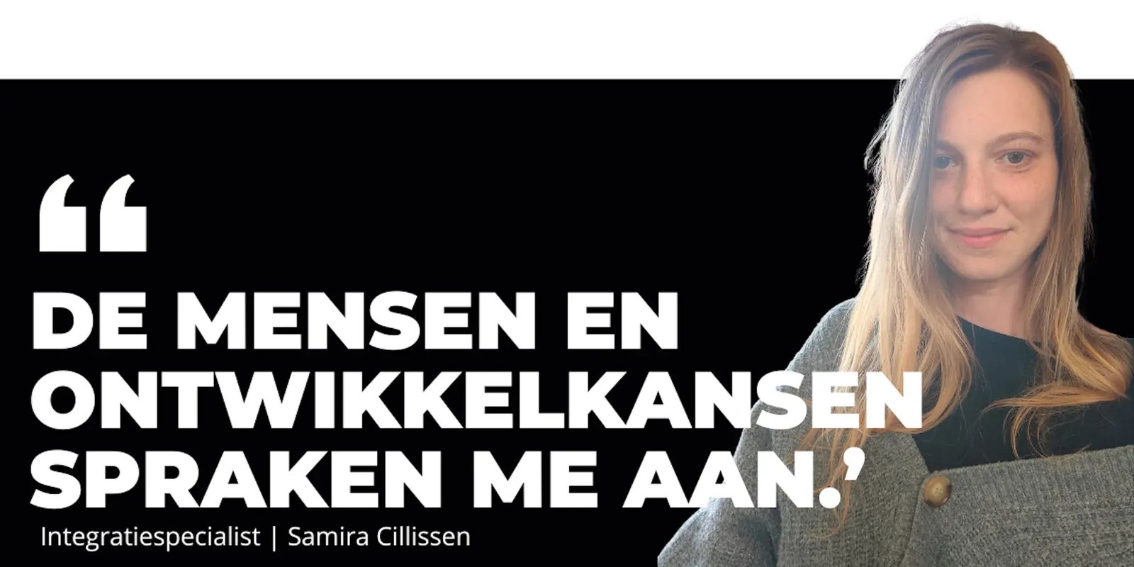 Vrouw met quote over foto