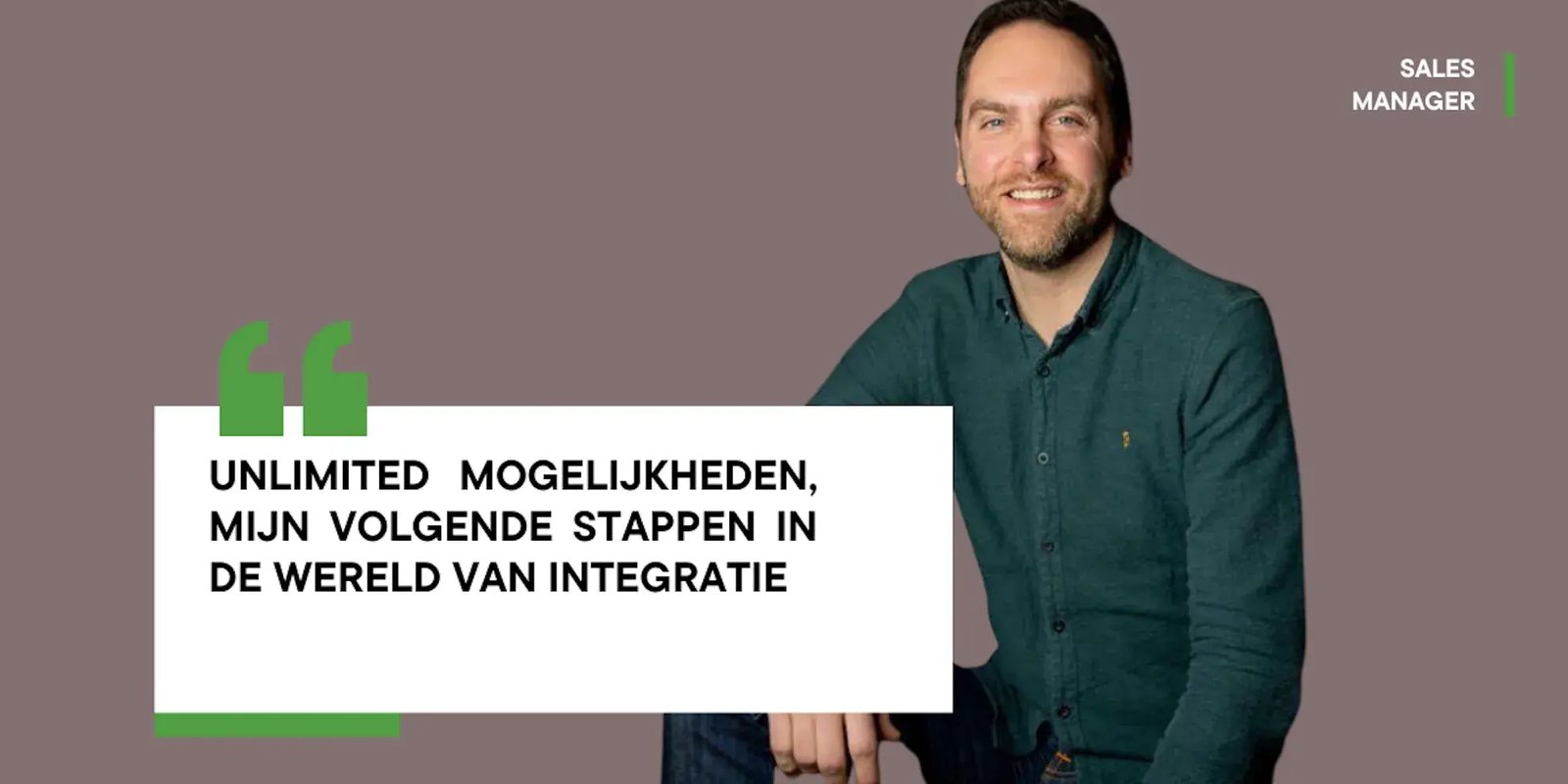 Foto van Pim met quote