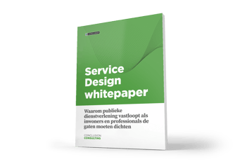 Service design whitepaper mockup with shadow