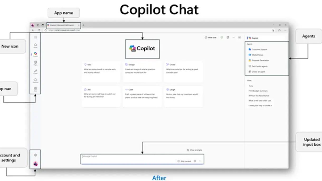 Copilot Chat interface