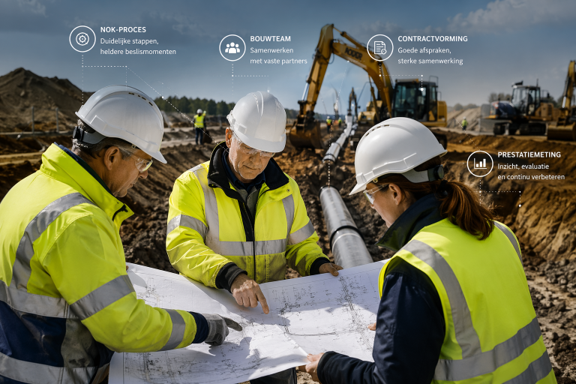 Overleg tussen diverse partners op de bouwplaats-1