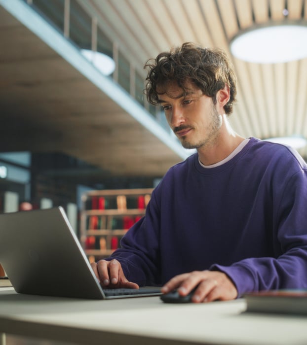 Jongen man laptop