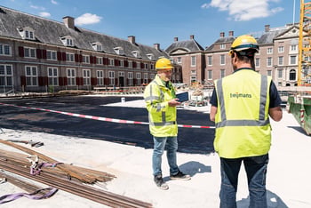 Heijmans aannemers op een bouwplaats