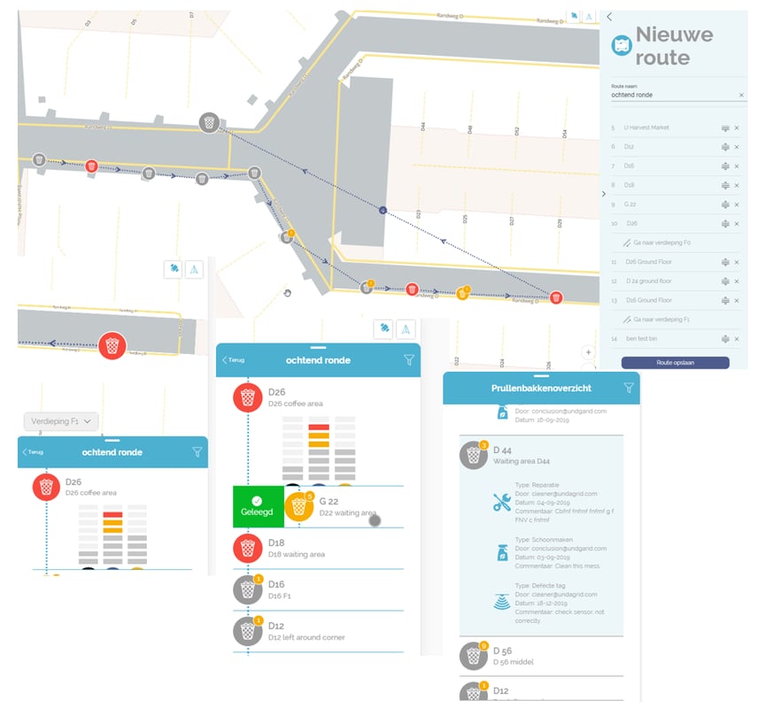 Schiphol schoonmaak kaart