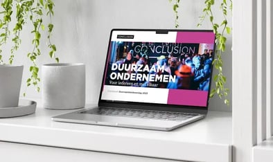 laptop scherm met de conclusion website
