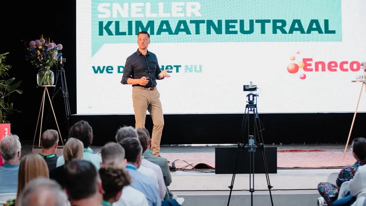 folkert reitsma, chief information officer at eneco gives a presentation