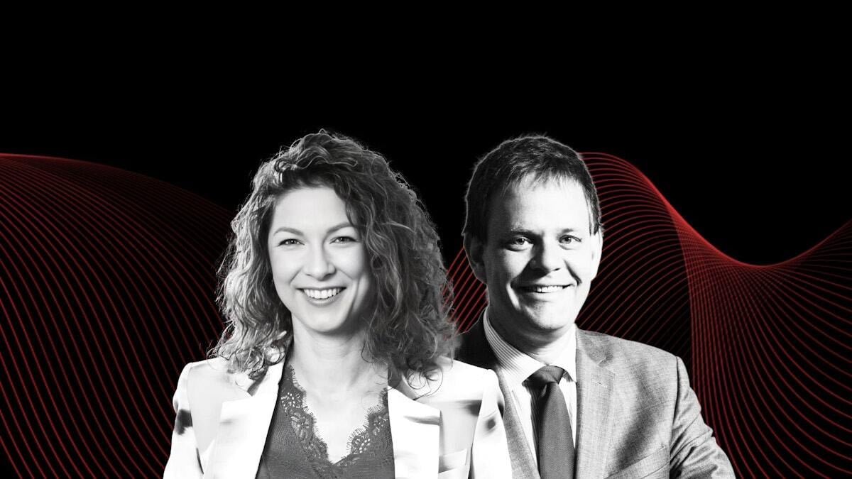 Kelly en Ewout lachen