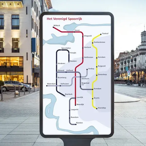 Abri met daarop een metro map