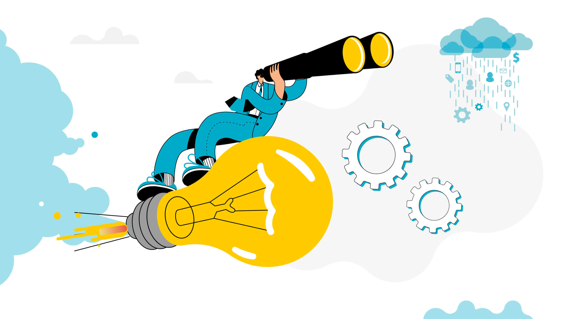 Illustratie cloud innovatie