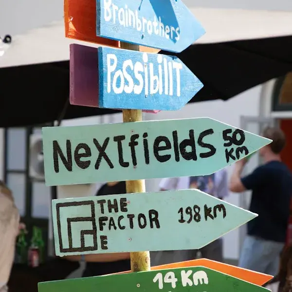 Bewegwijzering op een evenement