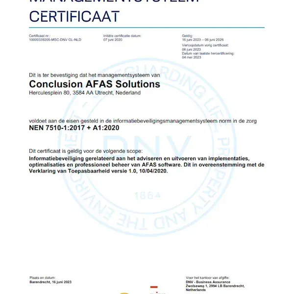 AFAS certificaat 3